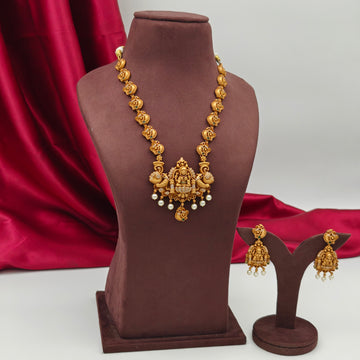 Goddess Lakshmi Antique Temple Necklace Set
