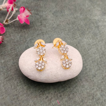 Gold plated AD stone Flower- Petal Design  necklace set