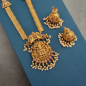 Lakshmi Peacock temple Long Haram Set
