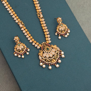 Kemp Peacock floral long necklace set