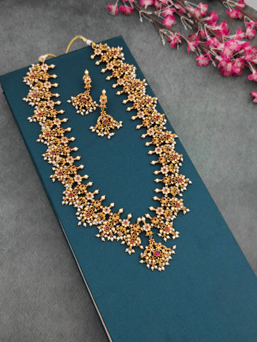 Peacock Guttapusalu Necklace