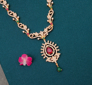 American Diamond multicolor Necklace