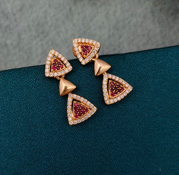 American Diamond triangle Necklace