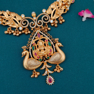 Gold replica Lakshmi Necklace