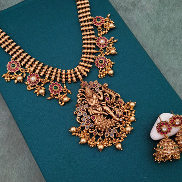 Flute Krishna Design Short Necklace