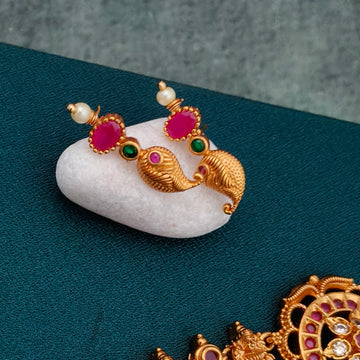 Coin style Golden hi neck choker necklace