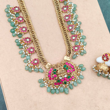 Jadau Kundan Bridal Long necklace