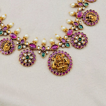 Kemp Lakshmi Temple Necklace Set