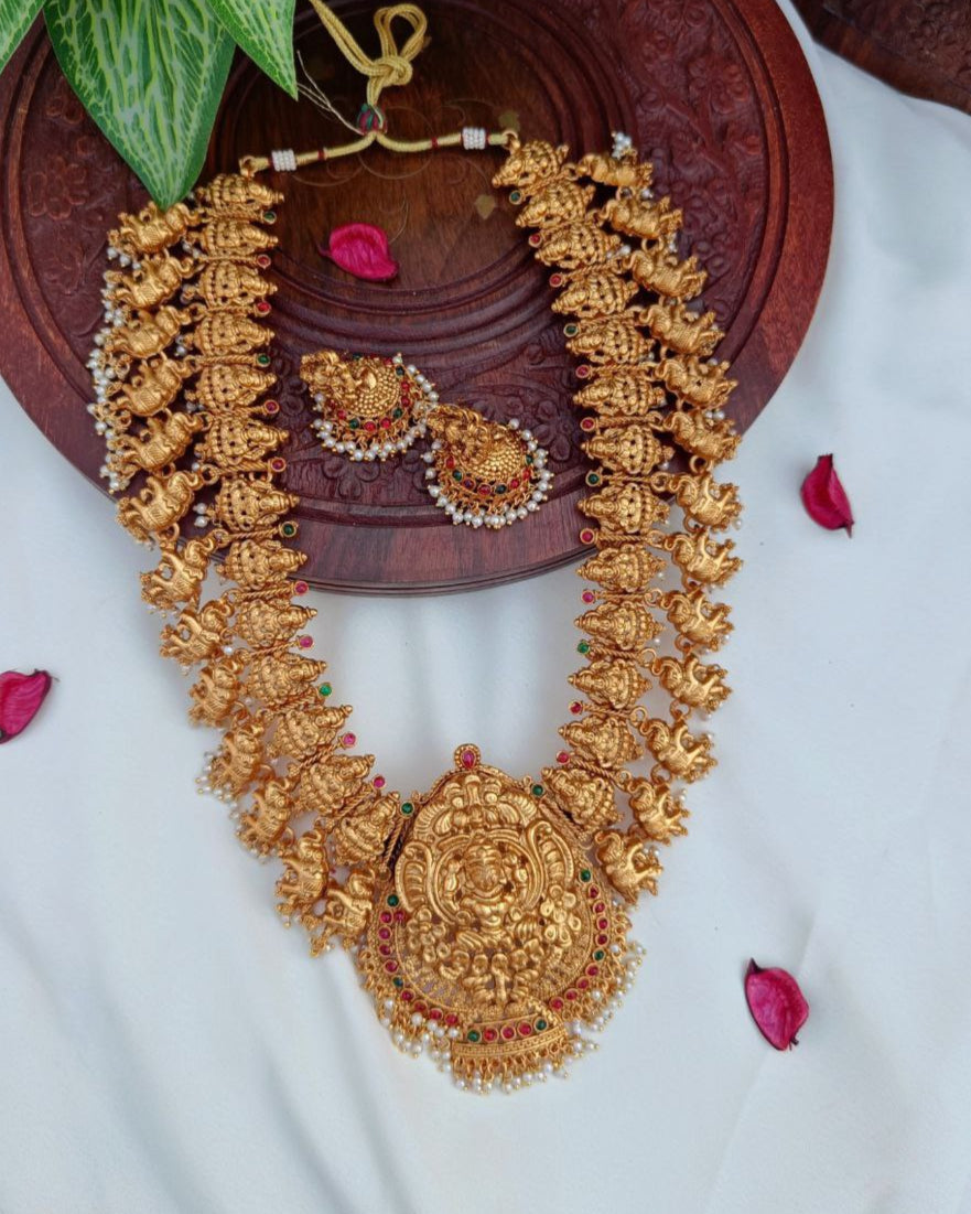 Nakshi Elephant Long Haram Set GL-LON1346-298