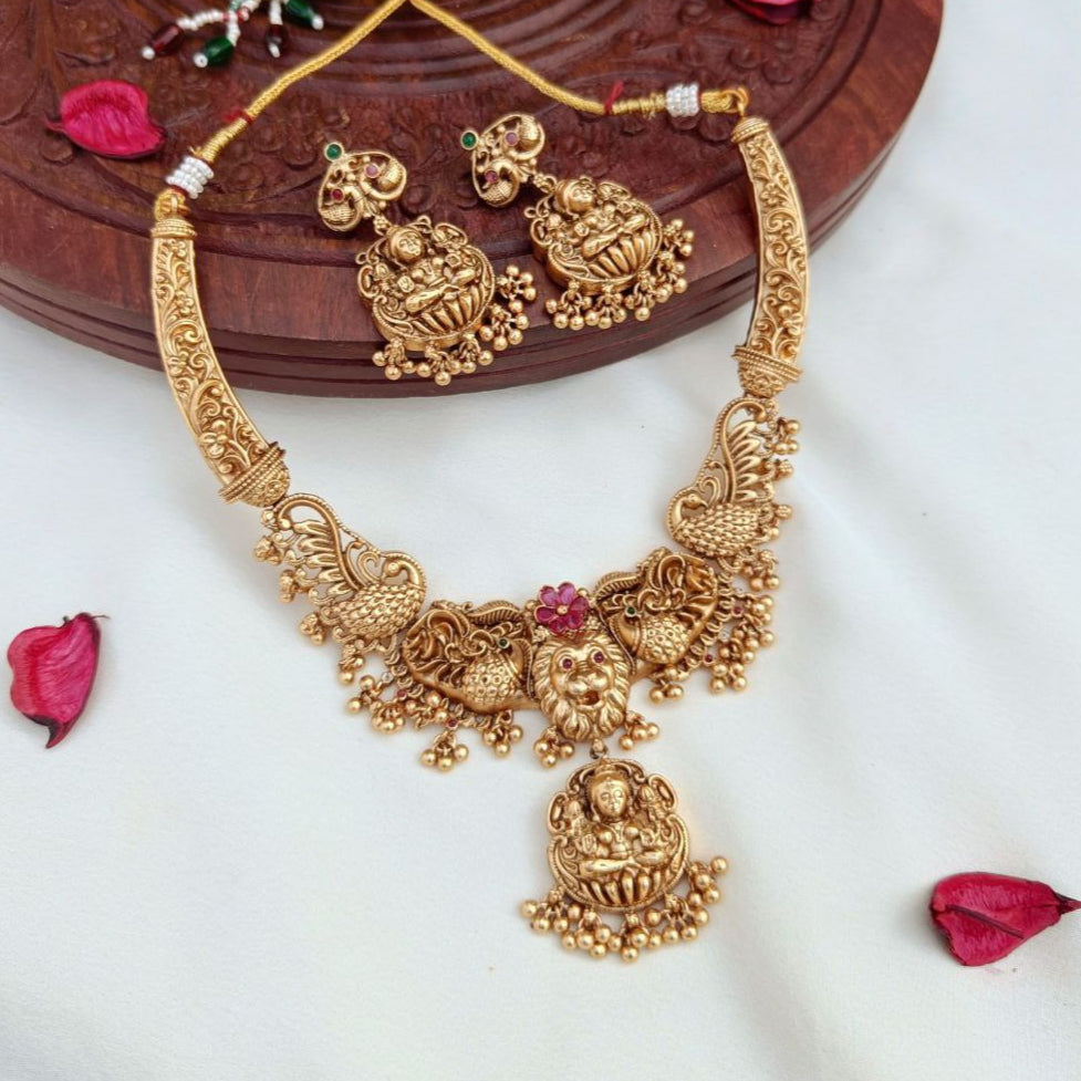 Nakshi Lakshmi narashimhar Necklace set GL-SHO1347-270
