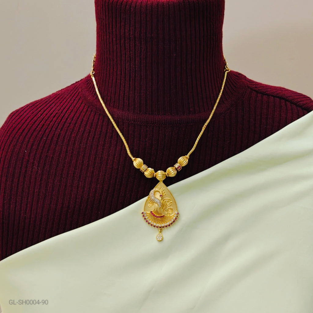 Peacock Locket Necklace Set