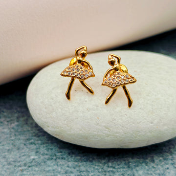 Dancing Ballerina Pendant Daily wear Necklace Set