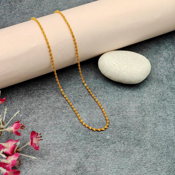 Sleek Gold-Plated Small Twisted Chain Daily wear