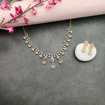 American Diamond Rain drop Necklace