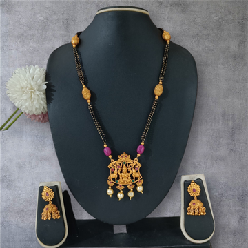 Design 8 - 50 % Off  : Beaded Temple design long necklace set
