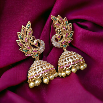 Gold Finish Jhumkas GL-EA1869-148