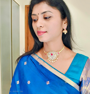 Emerald Choker Necklace Set