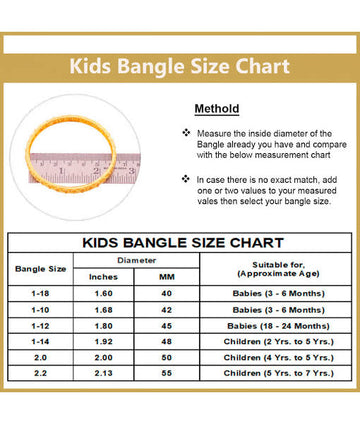 Kids Bangles ( 3 months -  5 yrs ) - 4 PCs set GL-BA1576-130