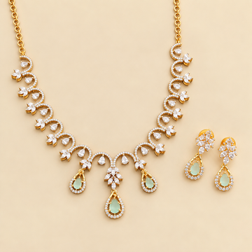 American Diamond Rain drop Necklace