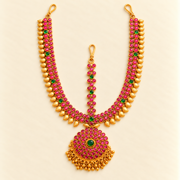 3 line Tikka - Kemp Stone Bridal - Multicolor