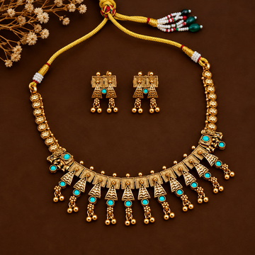 Tribal Golden Drop Necklace Set