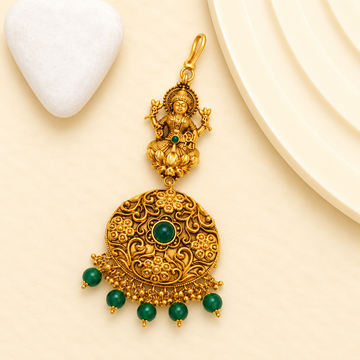 Gold finish Lakshmi  Design pearl Tikka