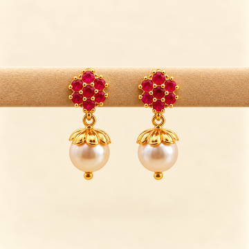 1 gram gold pearl drops  - Design 14
