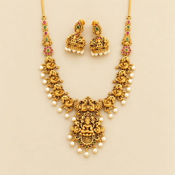 Nakshi Lakshmi-peacock Necklace set