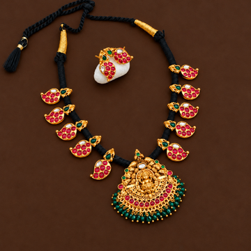 Black Thread Temple Necklace set