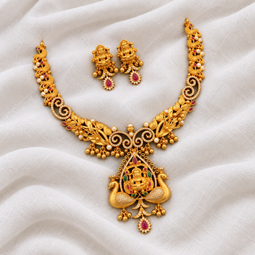 Gold replica Lakshmi Necklace
