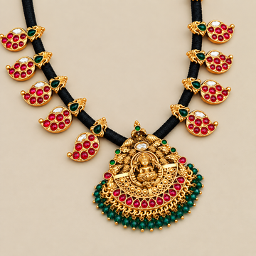 Black Thread Temple Necklace set
