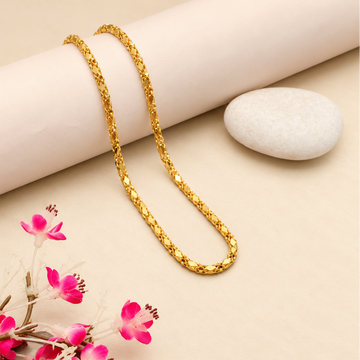 Gold finish textured chain