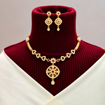 Turkish design light weight gold necklace
