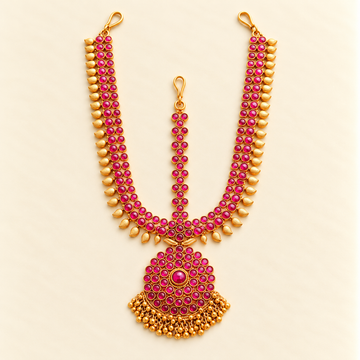 3 line Tikka - Kemp Stone Bridal - Ruby