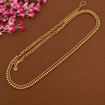 Temple Gold Finish Hip Chain with Ruby Stones Waist Belt
