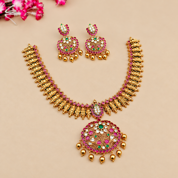 Ruby Kemp 2 in 1 traditional gold look Necklace
