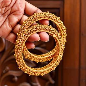 Golden designer Screw Kada Bangles