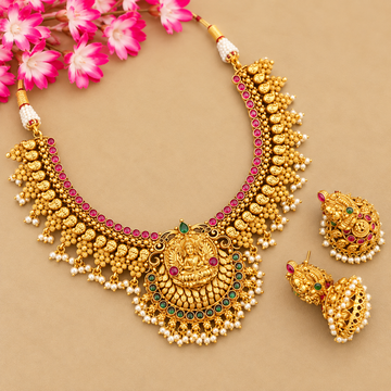 Gold look Kemp traditional temple Set