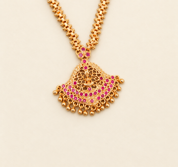 Micro gold finish Temple Locket Set