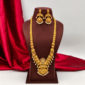 Nakshi Peacock Floral Long Necklace