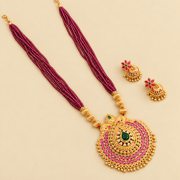 Kemp Locket Set - Beaded Mala Long Necklace