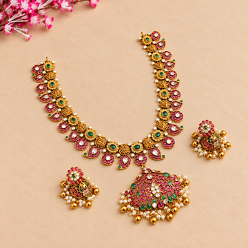 Ruby Kemp 2 in 1 Non Idol Necklace Set