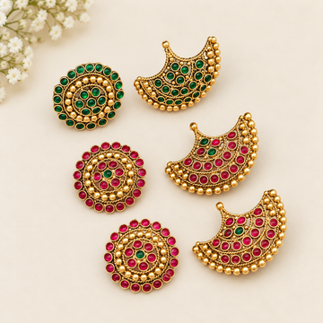 Temple Gold Finish Jada Billai Set