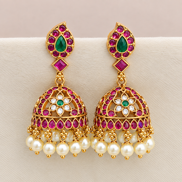 Ruby Green lightweight jhumkas