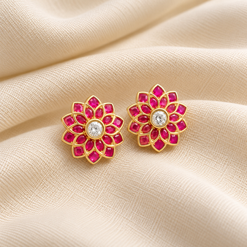 Jadau Kundan Earrings Stud - Design 3