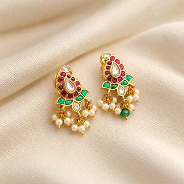Jadau Kundan Earrings Stud - Design 21