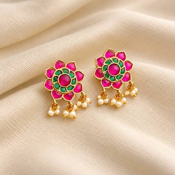 Jadau Kundan Earrings Stud - Design 23