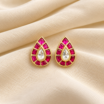 Jadau Kundan Earrings Stud - Design 5