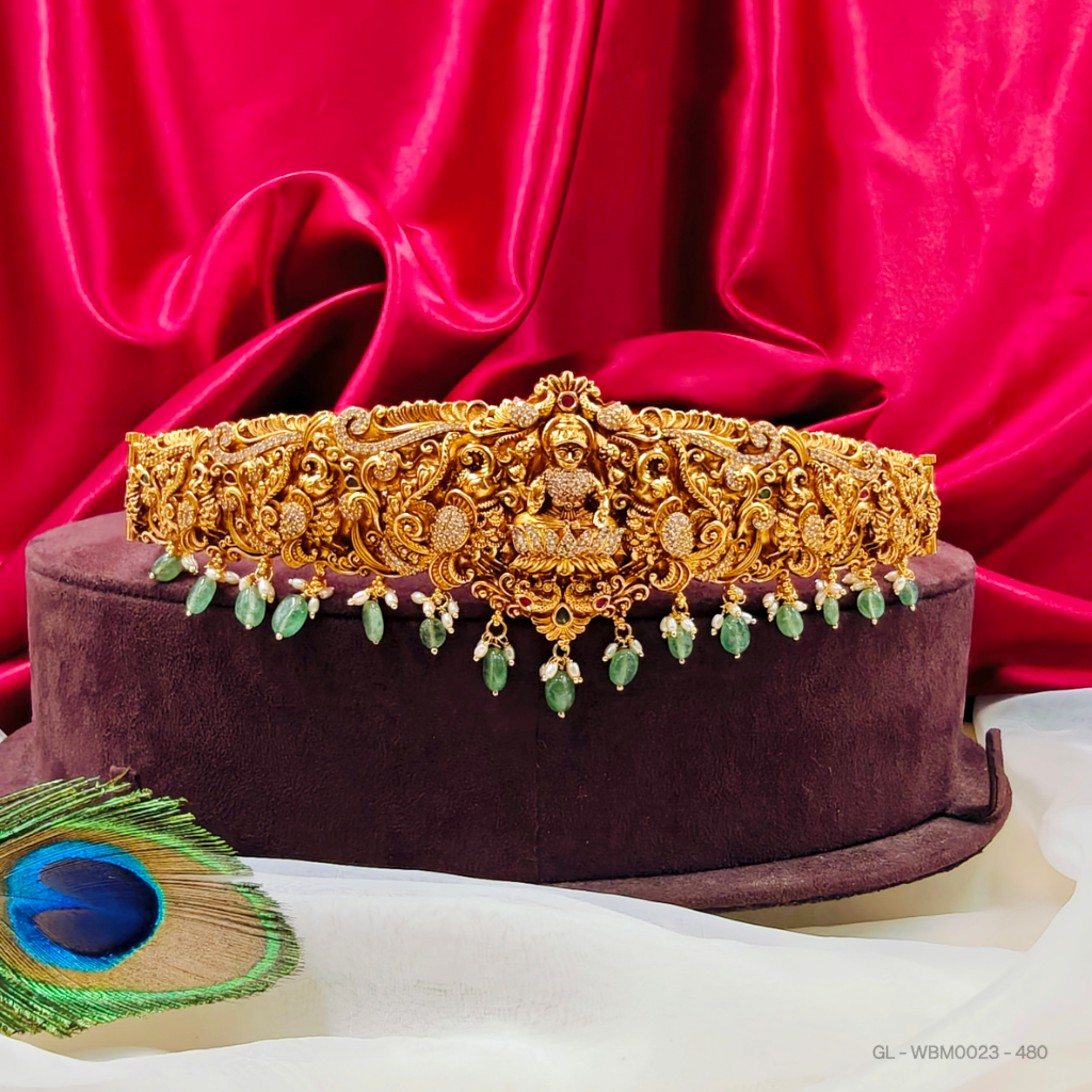 Teens hip belt [10 - 26 yrs] Lakshmi-design-Green pearl- bead