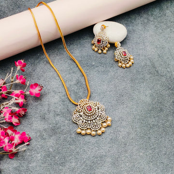 Elegant Locket set - ruby